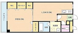 東海マンション 1LDKの間取図画像