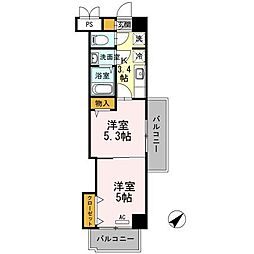木下鉱産ビル2 2Kの間取図画像