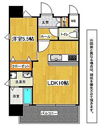 アクシオ小倉 1LDKの間取図画像
