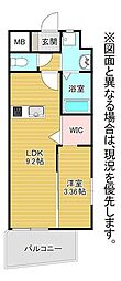 オーヴィジョンクラス浅香通り 1LDKの間取図画像
