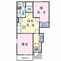 ソレアード中曽根D 1階/-