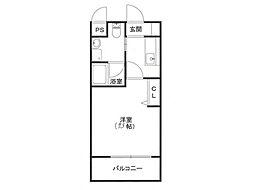 ギャラン吉野町 1Kの間取図画像