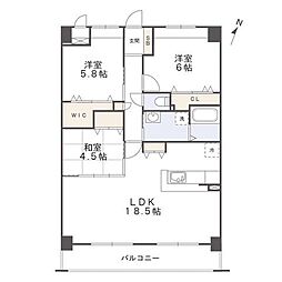 スマート2 3LDKの間取図画像