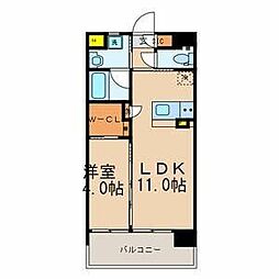 ベレッツァ門司 1LDKの間取図画像
