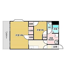 グラシアス砂津 2Kの間取図画像