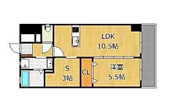 JR鹿児島本線 戸畑駅 徒歩7分の賃貸マンション 8階1SLDKの間取り