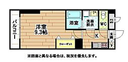JR鹿児島本線 戸畑駅 徒歩16分の賃貸マンション 3階1Kの間取り