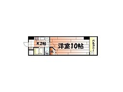 ウインズ三萩野 1Kの間取図画像