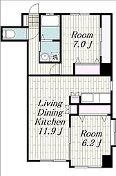 フェルト515 2LDKの間取図画像