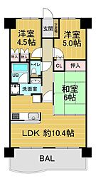 ディオ・フェルティ淀リヴィエール 3LDKの間取図画像