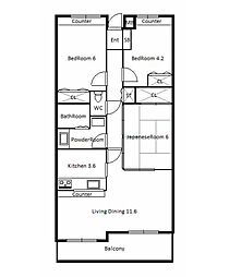 間取図画像 3LDK