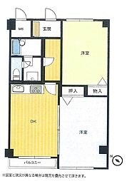 グローリア初穂新小岩 2DKの間取図画像