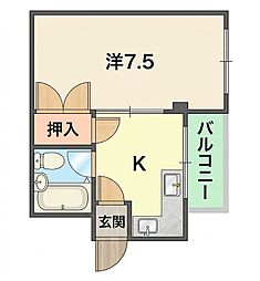 マルエスマンション 1Kの間取図画像