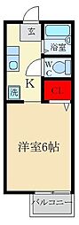 グレースフル・K 1Kの間取図画像