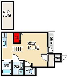 あんしん走谷 ワンルームの間取図画像