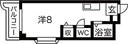 有馬パレス禁野 ワンルームの間取図画像