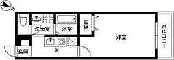 シャルマンエスパース 1Kの間取図画像