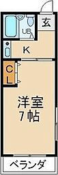 S&Yハイツ 1Kの間取図画像