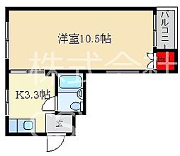 スターハイツ 1Kの間取図画像