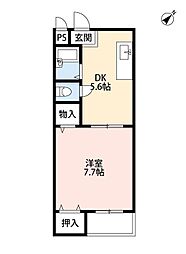 コートアルバ 1DKの間取図画像