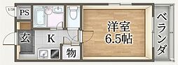 ソレイユ川崎 1Kの間取図画像