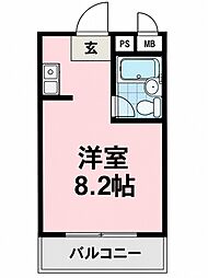 コーポ尾上 ワンルームの間取図画像