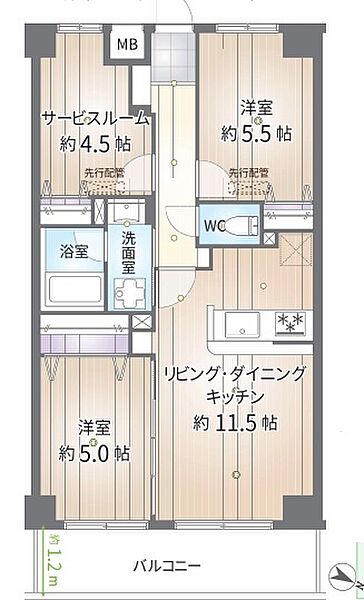 間取りを拡大表示