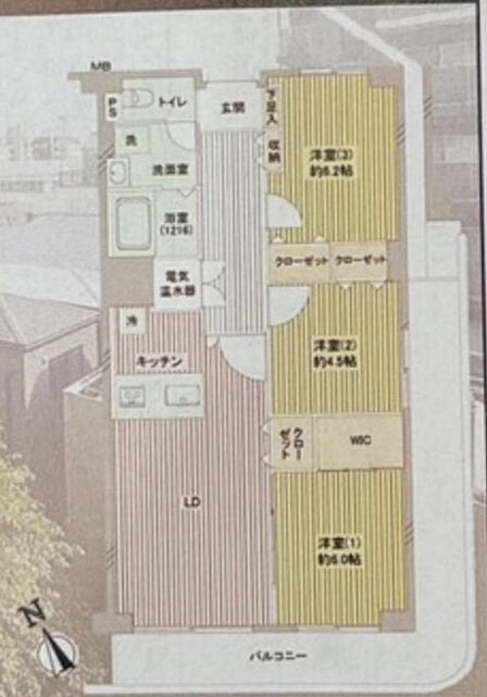 3LDK 間取り