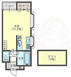 グランデコ ワンルームの間取図画像