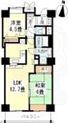 希来里住宅棟 2LDKの間取図画像