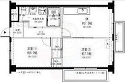 Belong東花園 2DKの間取図画像