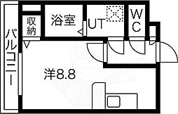 リビングライフ花園西町 ワンルームの間取図画像