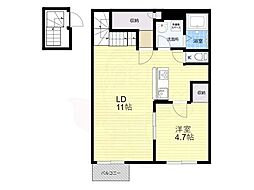 レオネクスト上之島 1LDKの間取図画像