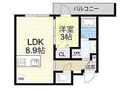 グランパセオノース 1LDKの間取図画像