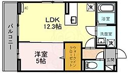 ルシール西岩田 1LDKの間取図画像