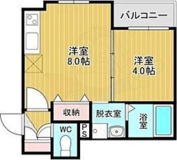 GRAND FUSE 1LDKの間取図画像