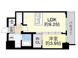 エステムコート大阪オリエンス 1LDKの間取図画像