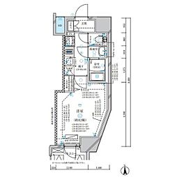 ディアレイシャス名古屋中村公園 1Kの間取図画像