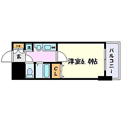 プレサンス大須観音駅前サクシード 1Kの間取図画像