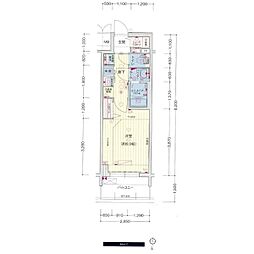 プレサンスTHE久屋大通レジェンド 1Kの間取図画像