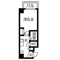 CRESTSTAGE名駅 1Kの間取図画像