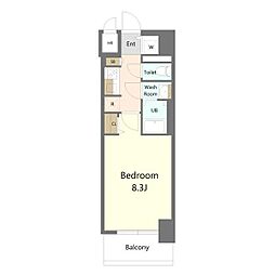 S-RESIDENCE堀田駅前futur 1Kの間取図画像