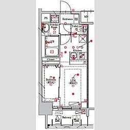 名古屋市中区平和2丁目マンション 1LDKの間取図画像