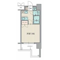JR中央本線 鶴舞駅 徒歩5分の賃貸マンション 6階1Kの間取り