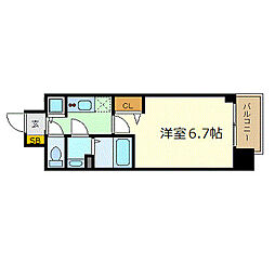 プレサンス金山デュアル 1Kの間取図画像