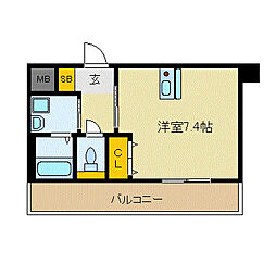 プレサンス鶴舞駅前ブリリアント 1Kの間取図画像