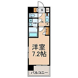 近鉄名古屋線 近鉄名古屋駅 徒歩8分の賃貸マンション 5階1Kの間取り