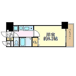 プレサンス名古屋駅前グランヴィル 1Kの間取図画像