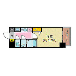 プレサンス丸の内雅殿 1Kの間取図画像
