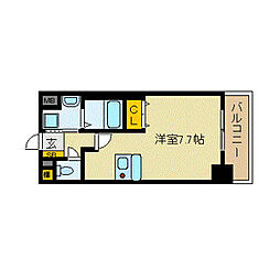 プレサンス名古屋城前 ワンルームの間取図画像